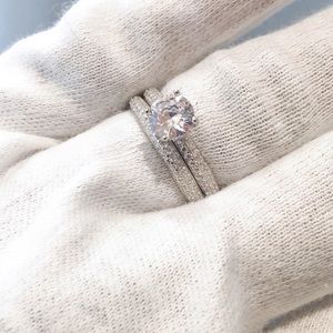 Diamond Engagement Ring 2 Piece Set